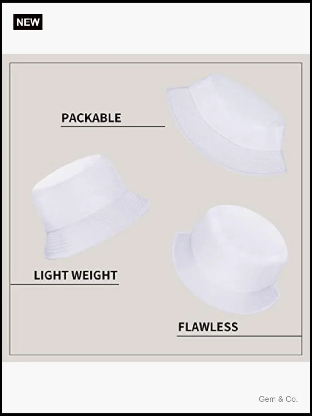 Unisex Bucket Hat Sun Hat Outdoor Beach Travel Foldable UPF 50+